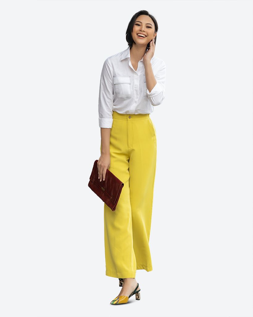 Quần Lụa Vàng Smart Casual