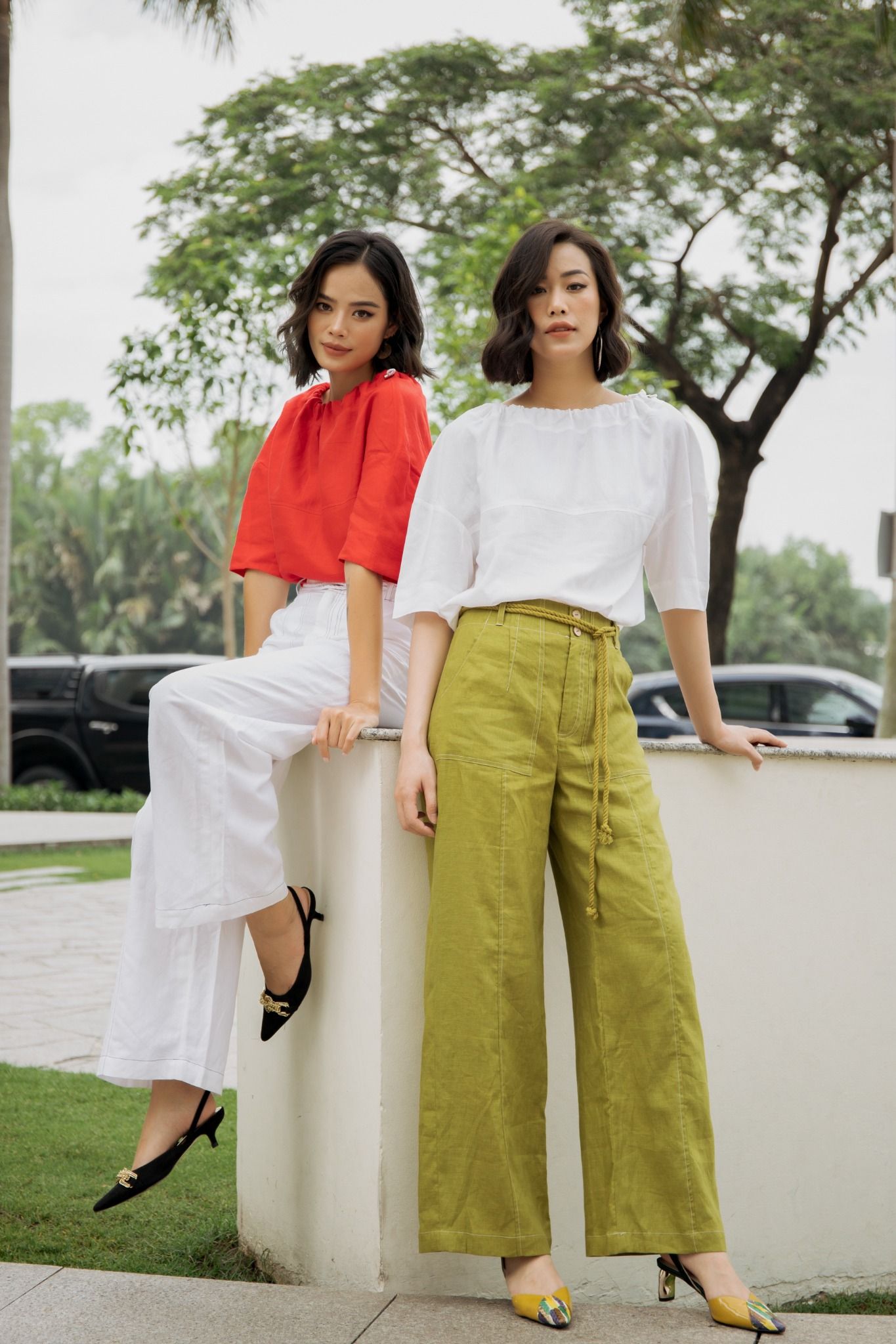 Quần  Dài Linen Trắng harmonny