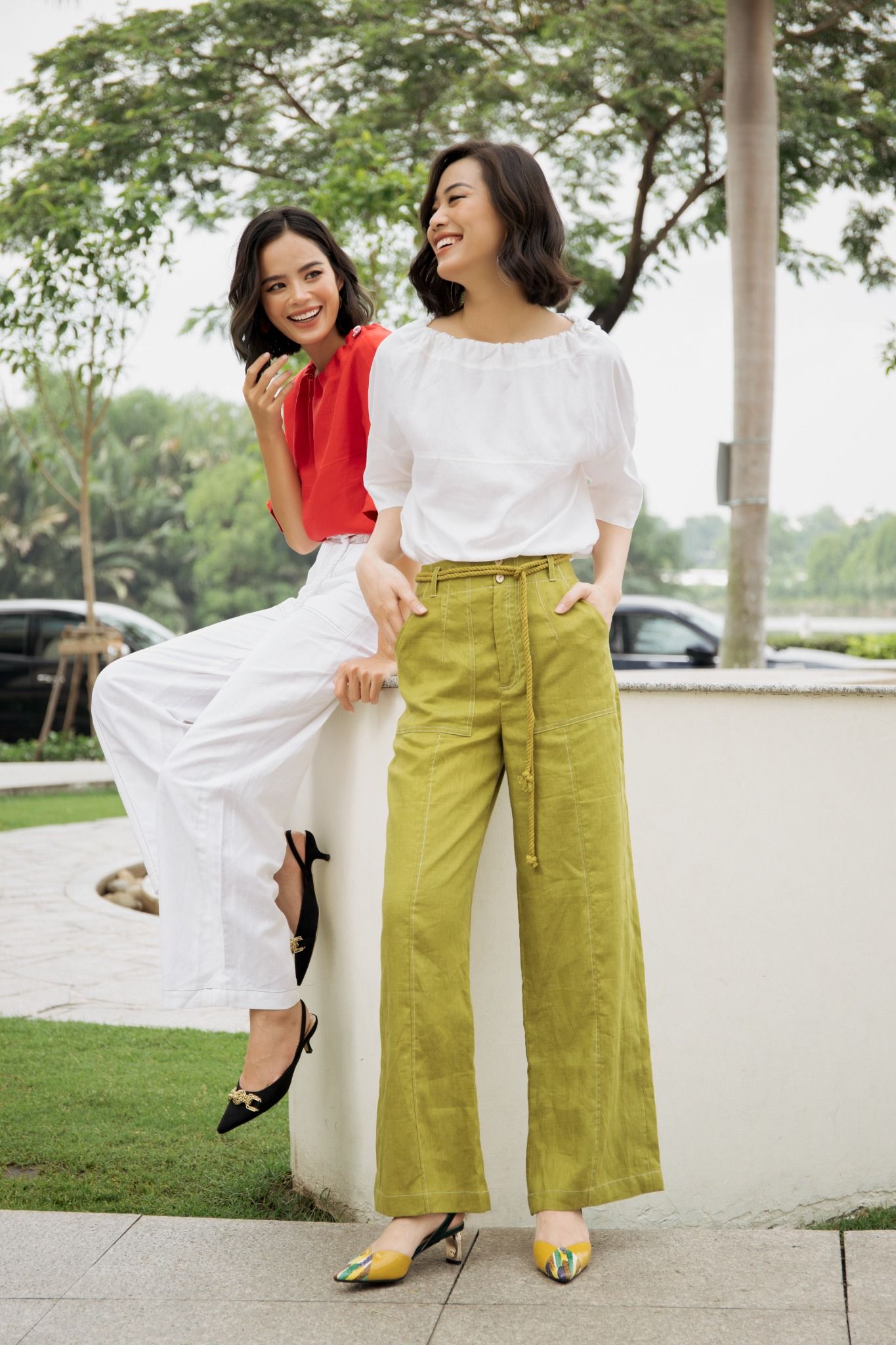 Quần  Dài Linen Trắng harmonny