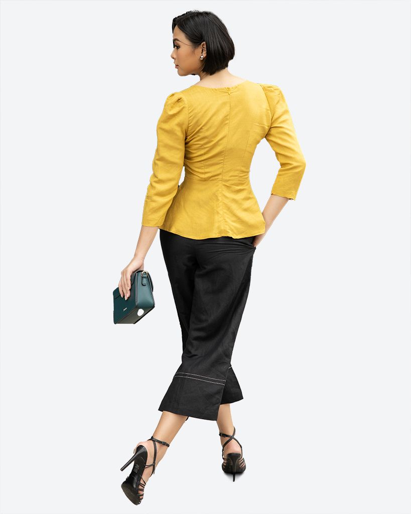 Áo Linen Vàng  Smart Casual