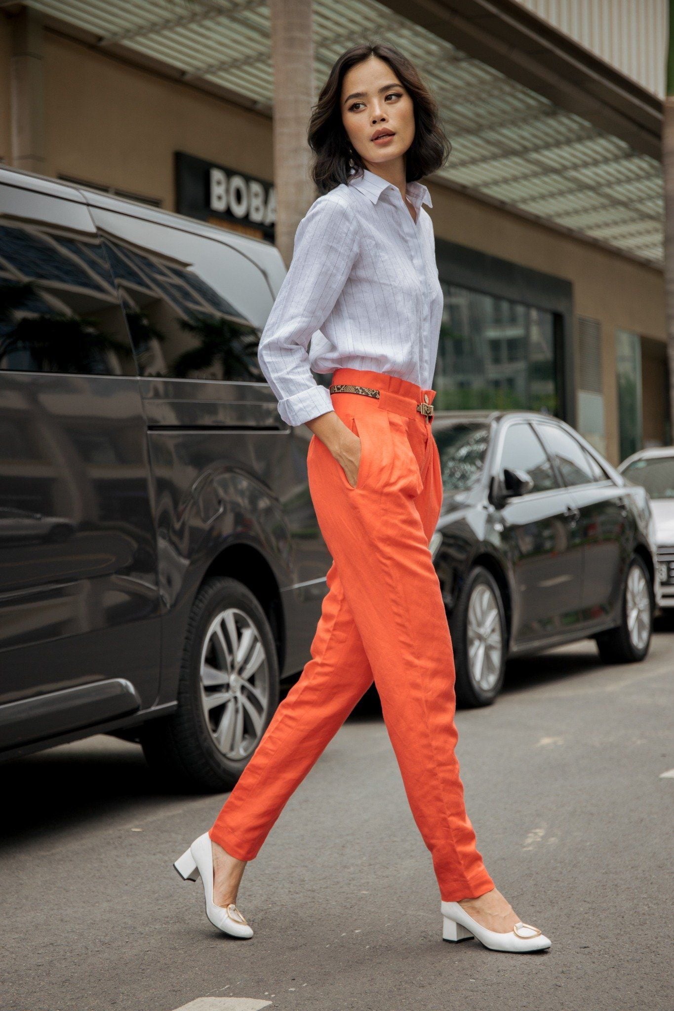 Quần Linen Cam Harmony