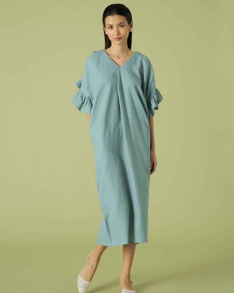 Đầm Linen Xanh Becoming Discover