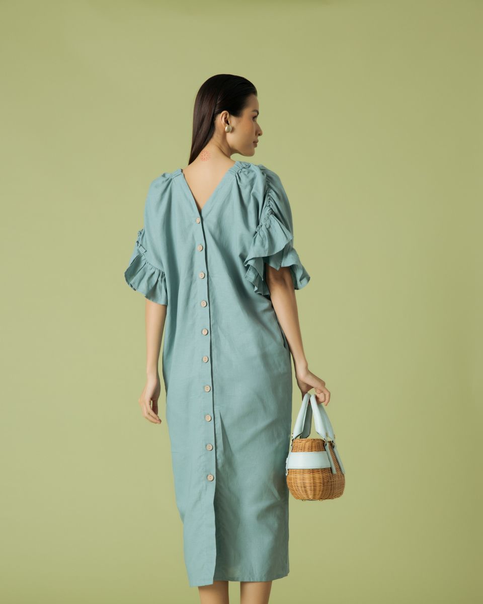 Đầm Linen Xanh Becoming Discover