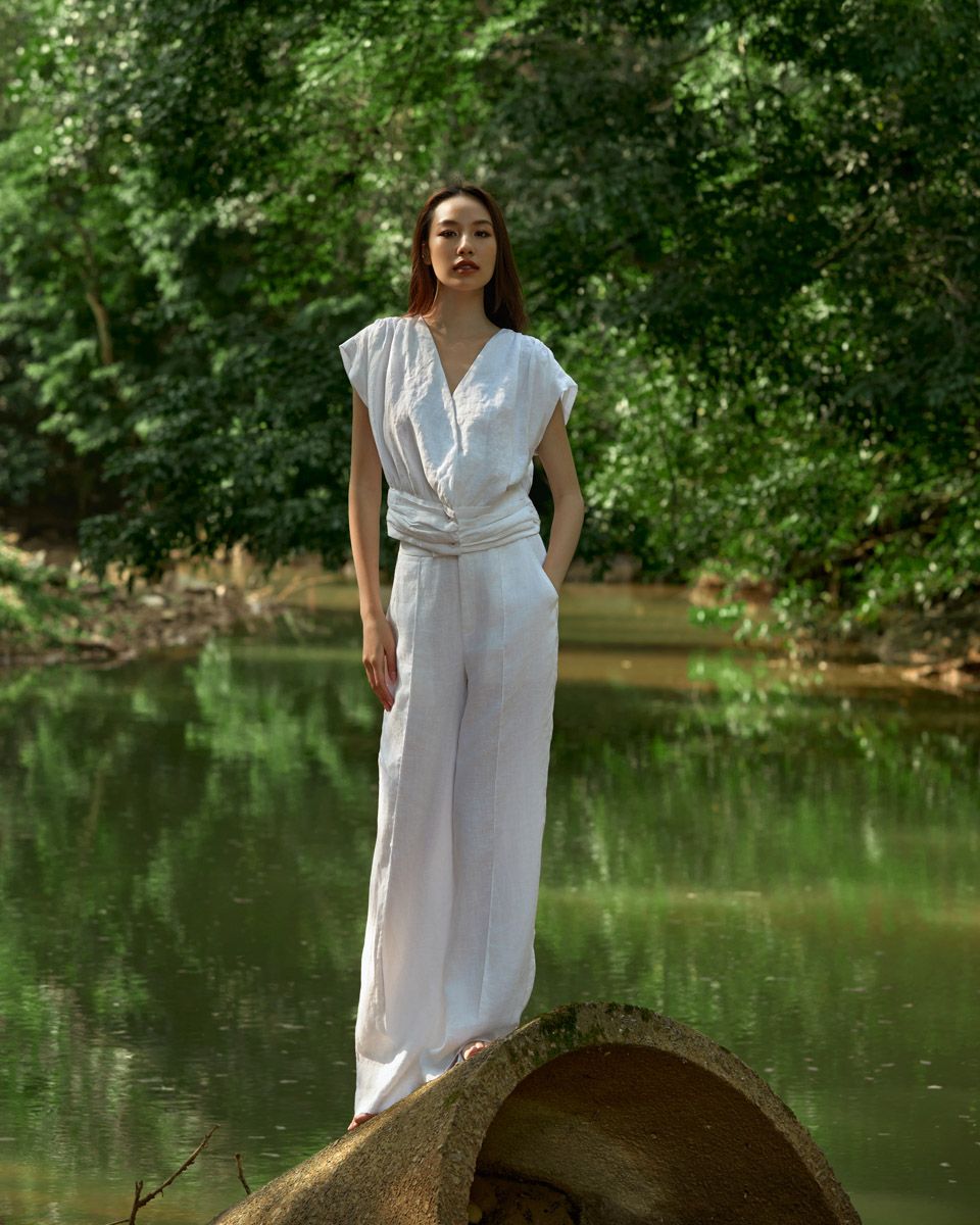 Quần Dài Linen Trắng Into The Wood