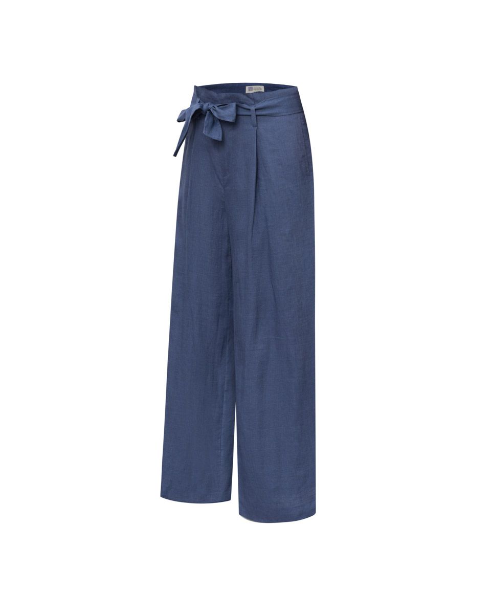 Quần Dài Nữ Linen Xanh Đen