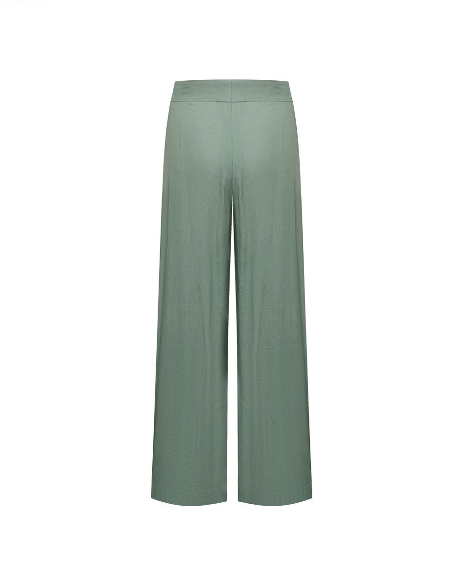 Quần Dài Nữ Linen Xanh Xám