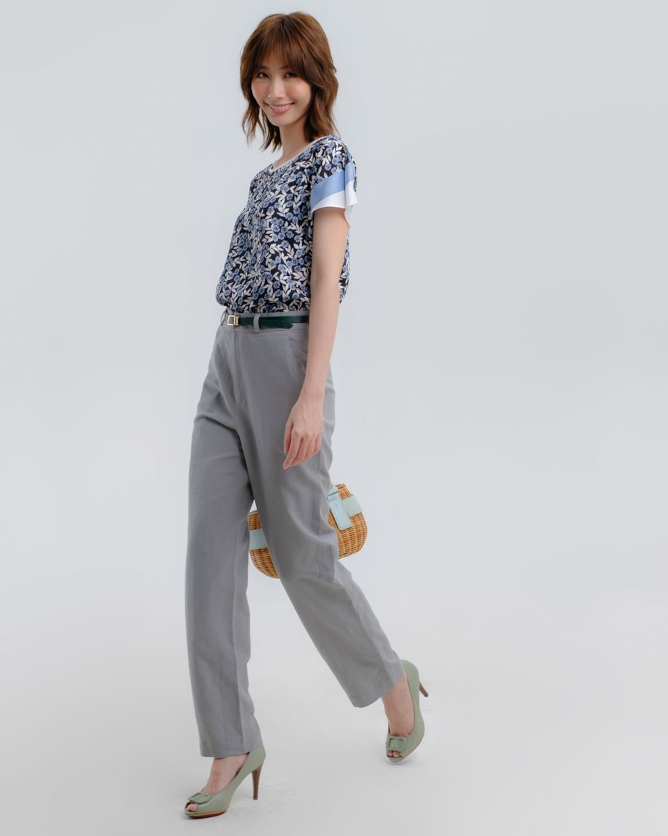 Quần Linen Xanh Xám Hương Mùa Hè