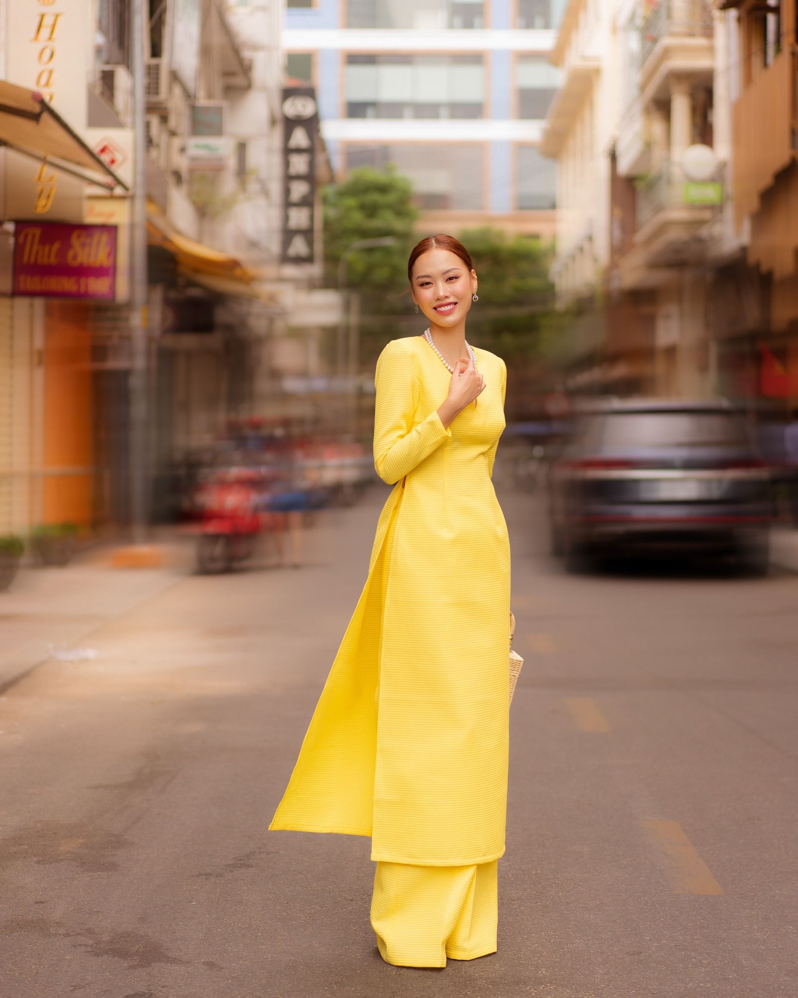 Quần Dài Gấm Vàng Hương Xuân
