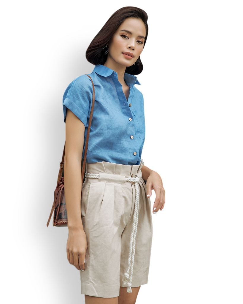 Áo Sơ Mi Linen Xanh Biển Pride
