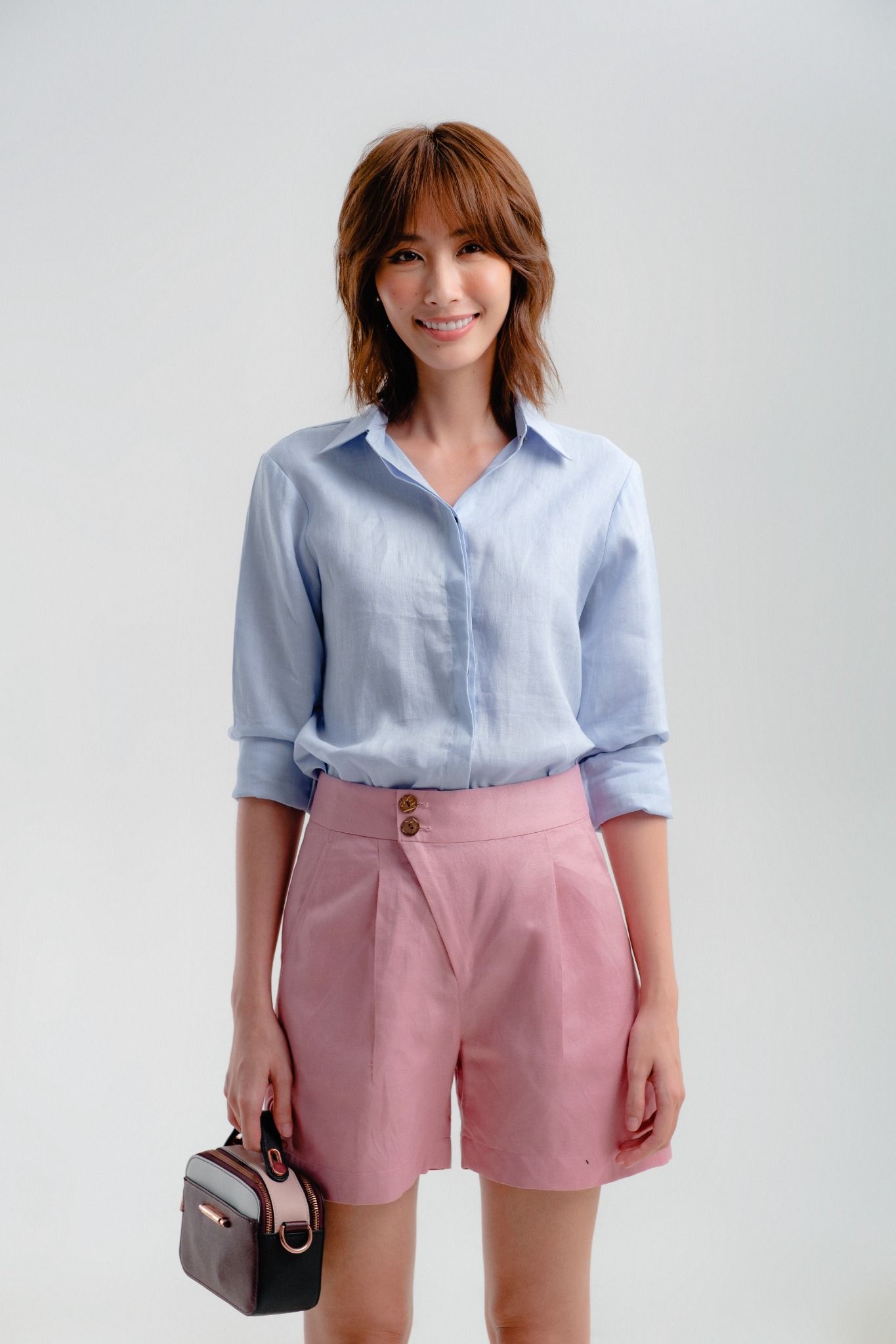 Áo Sơ Mi Linen Xanh Biển Nhạt Hương Mùa Hè