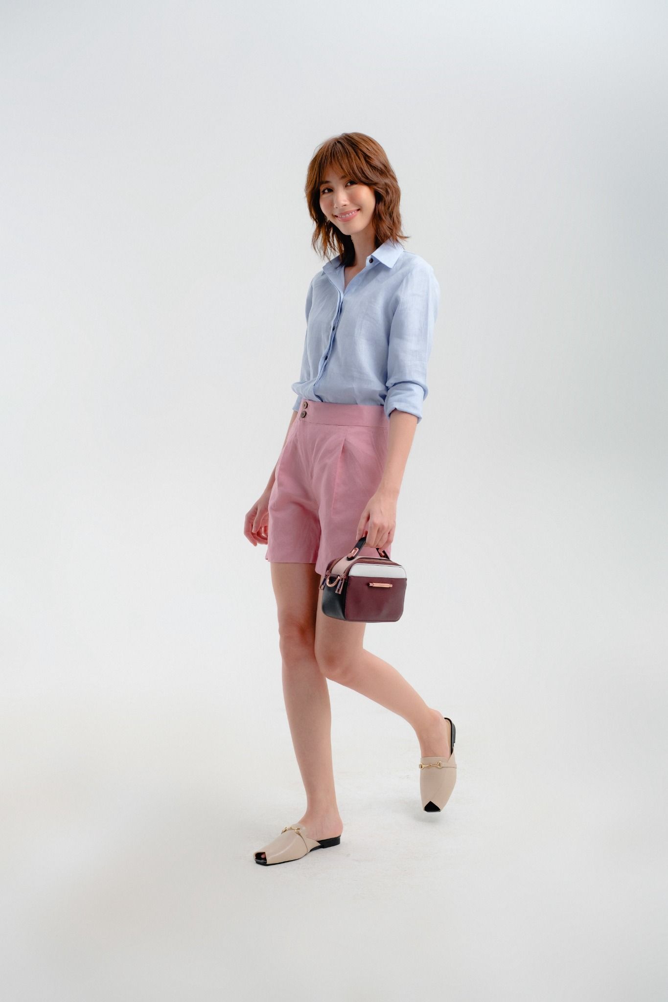 Quần Short Linen Hồng Hương Mùa Hè