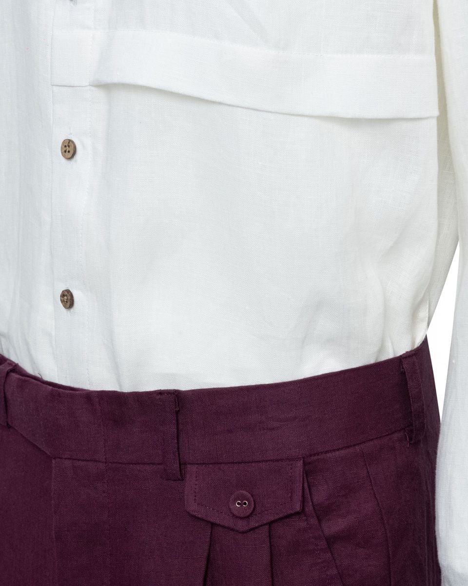 Áo Sơ Mi Nam Linen Trắng  The New Cool