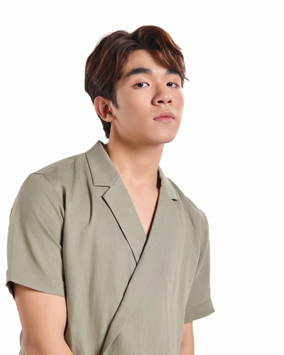 Áo Sơ Mi Nam Linen Xanh Rêu