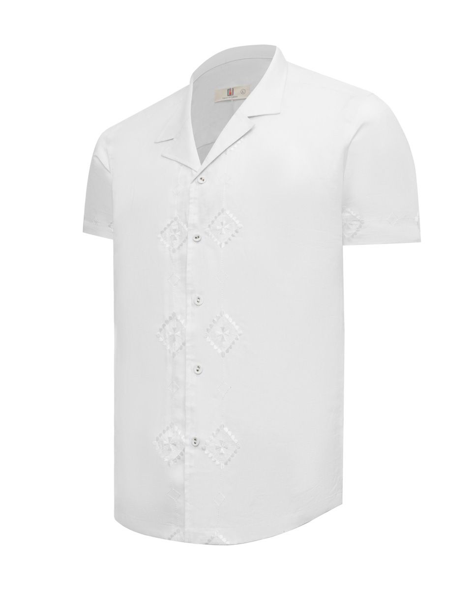 Áo Sơ Mi Nam Linen Trắng