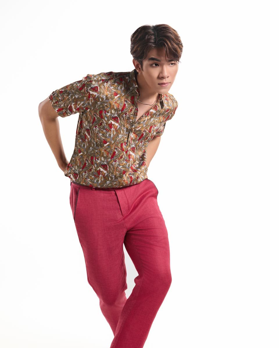 Áo Sơ Mi Nam Linen Nâu Đỏ