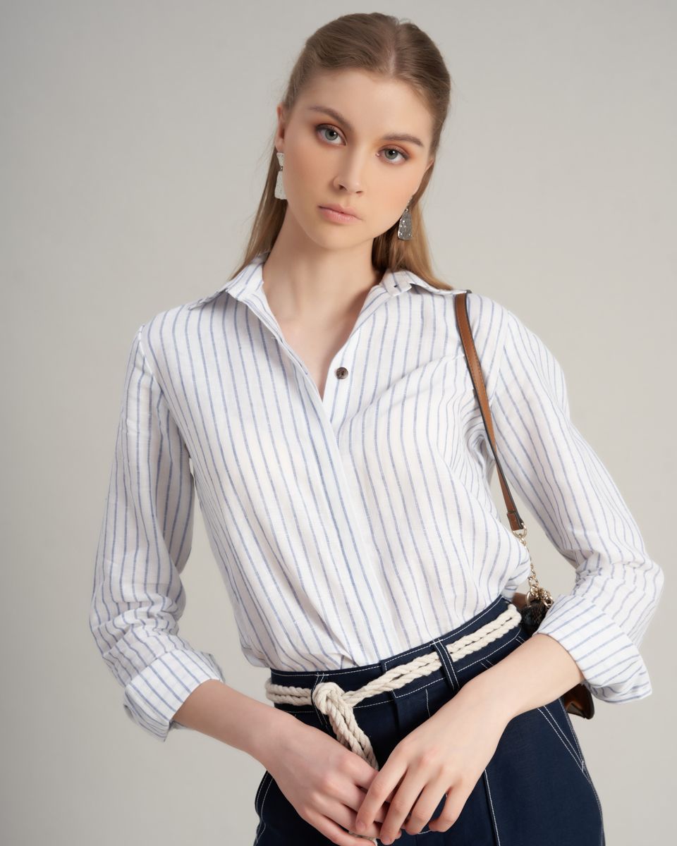 áo Sơ Mi Nữ Linen Kẻ Giá Tốt T082023  Mua tại Lazadavn