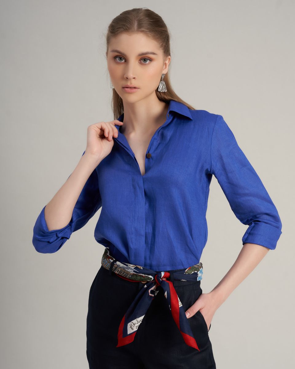 Áo Sơ Mi Áo Sơ Mi Cắt Mác Nhặt Rò Rỉ Trang Phục Nữ Thương Hiệu Một Đường  Trang Phục Xuân Thu Quầy Chuyên Doanh Trang Web Châu Âu Cao Cấp Đơn