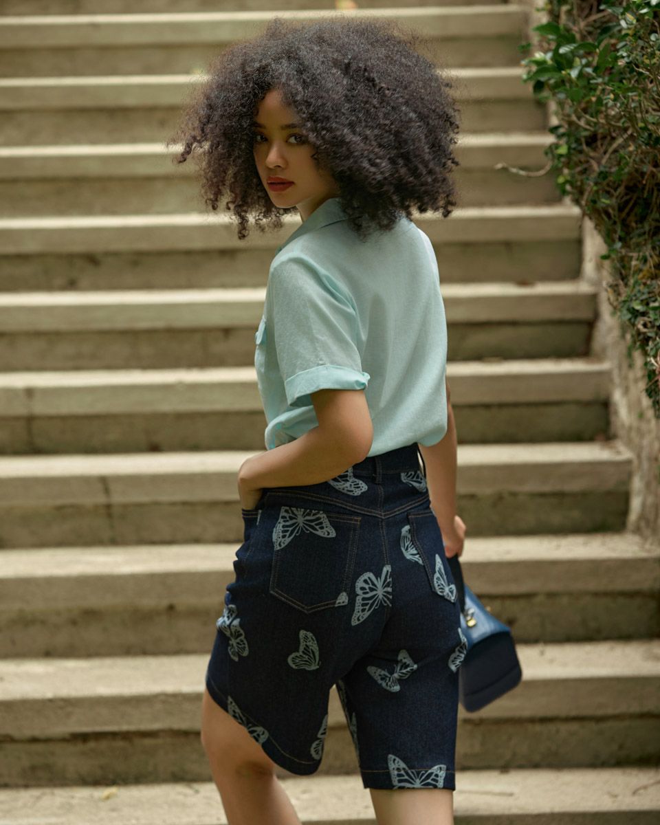 Áo Linen Xanh  Becoming Unveil