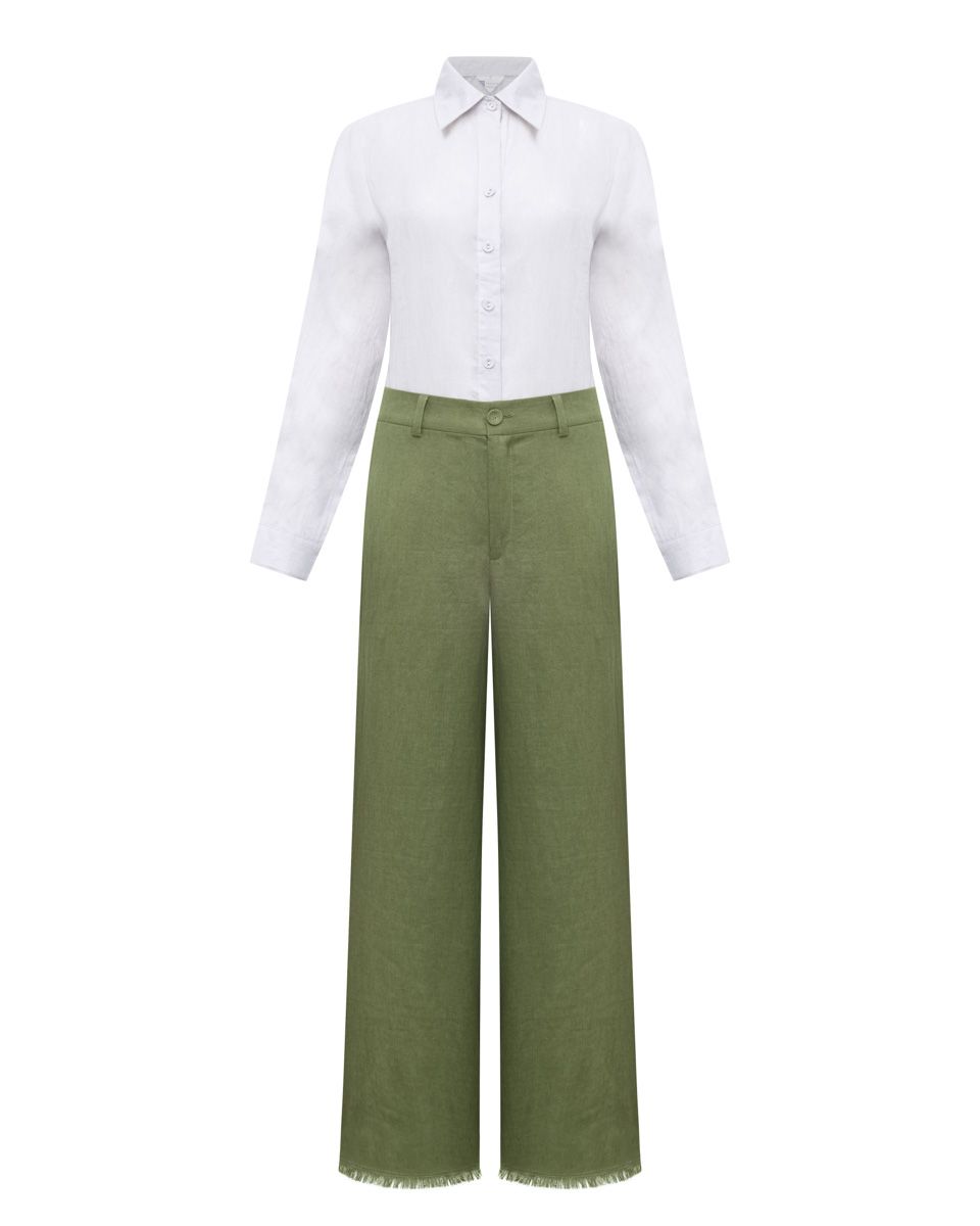 ÁO Sơ Mi Linen Nữ Xám Trắng