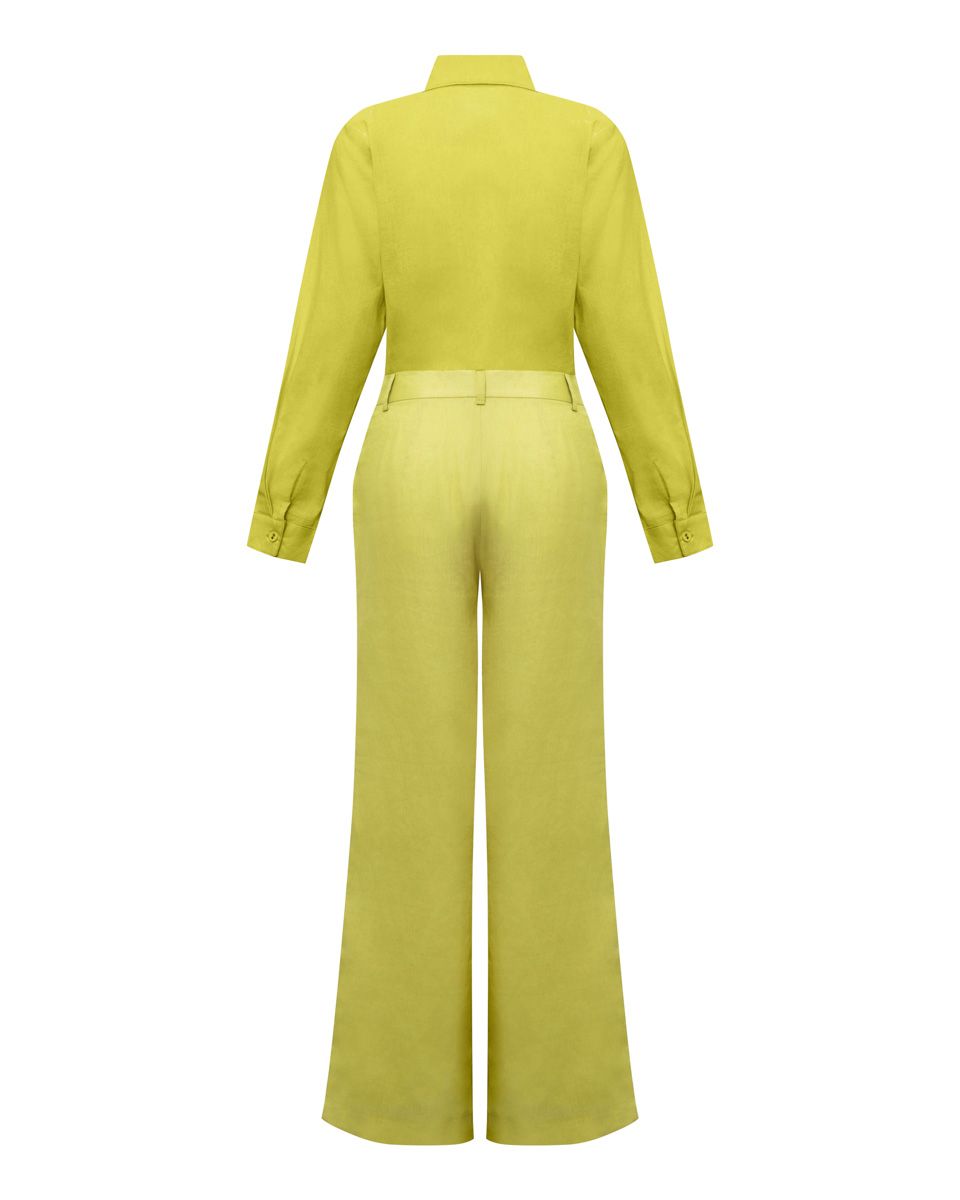 ÁO Sơ Mi Linen Nữ Xanh Neon