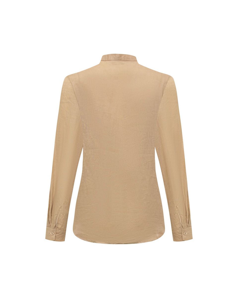 Áo Sơ Mi Linen Nữ Beige A Touch Of Effortless Elegance