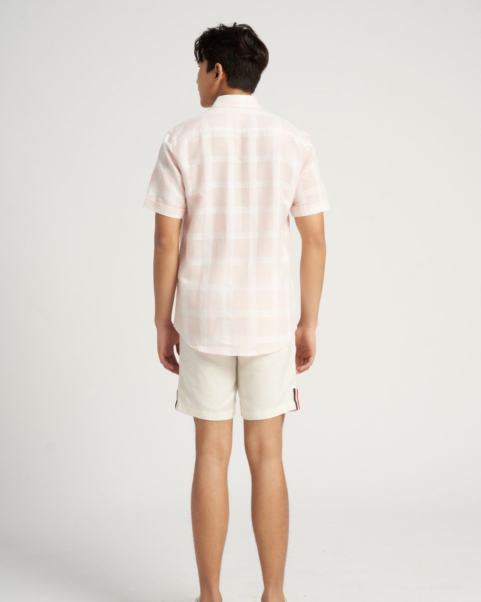 Quần Short Nam Linen Trắng