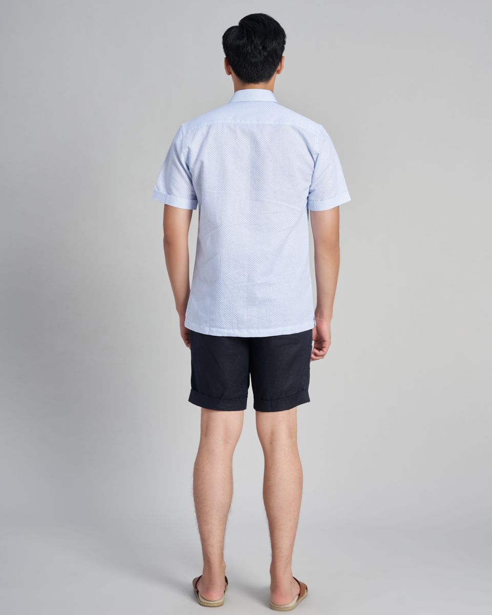 Quần Short Nam Linen Đen Holidays Vibes