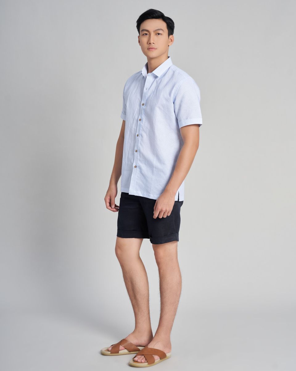 Quần Short Nam Linen Đen Holidays Vibes