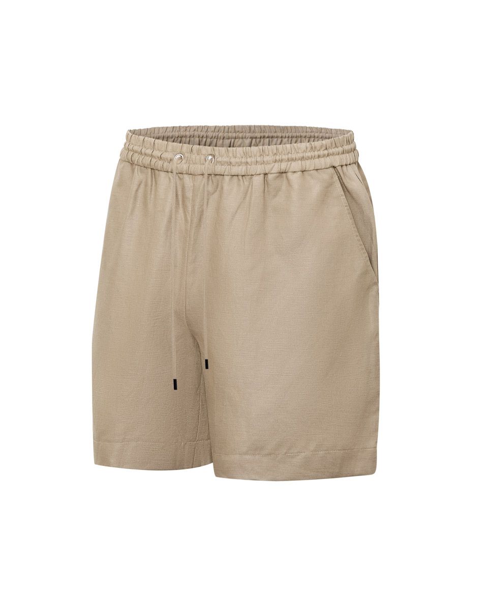 Quần Short Nam Linen Be