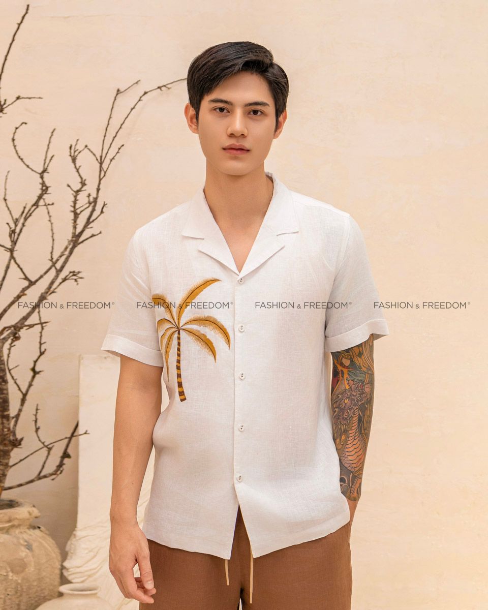 Quần Short Nam Linen Nâu Nhạt