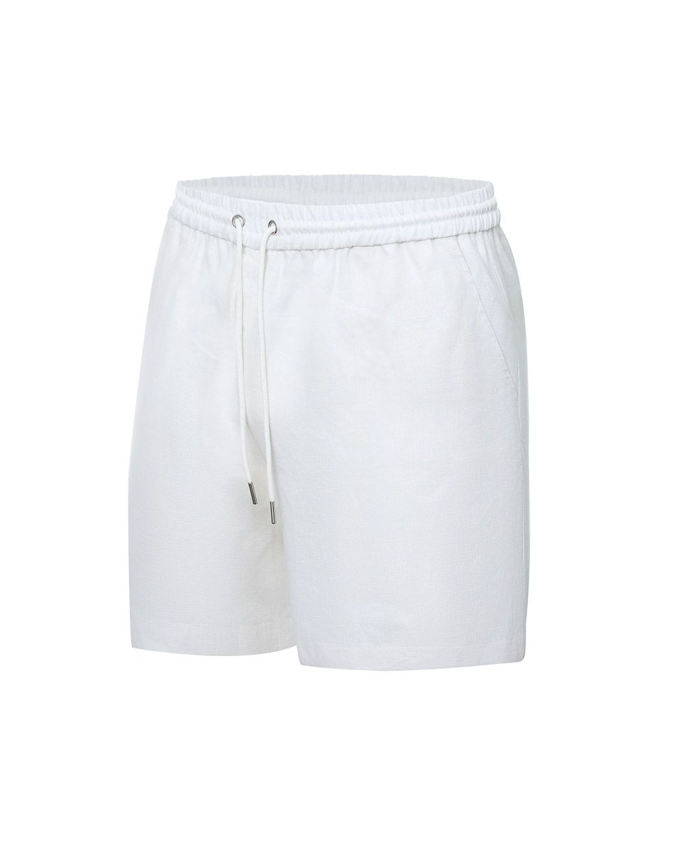 Quần Short Nam Linen Trắng