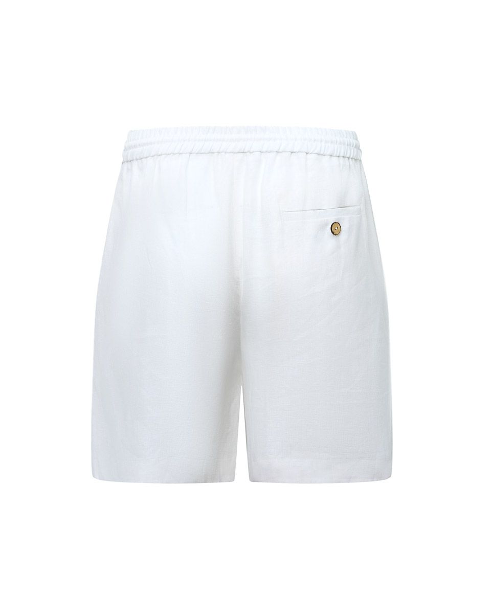 Quần Short Nam Linen Trắng