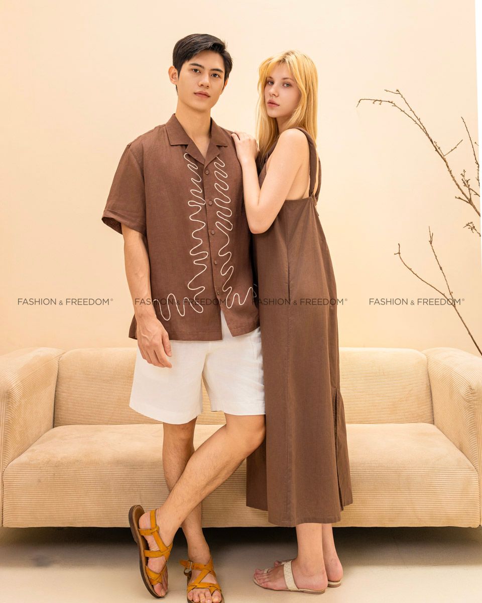 Quần Short Nam Linen Trắng