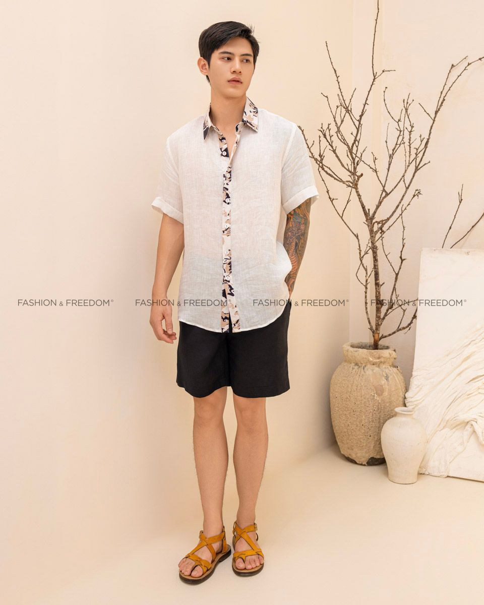 Quần Short Nam Linen Đen
