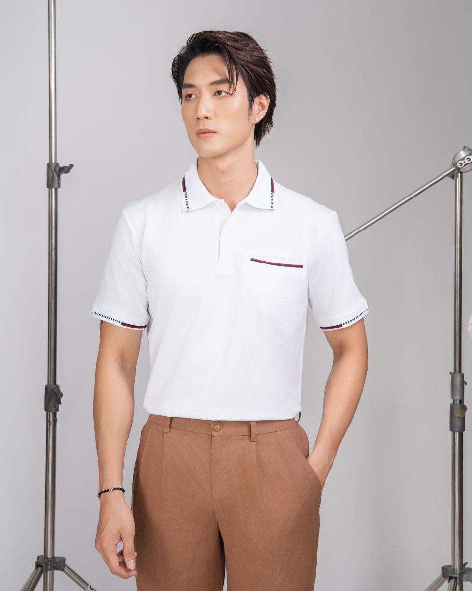 Áo Thun Nam Cotton Trắng