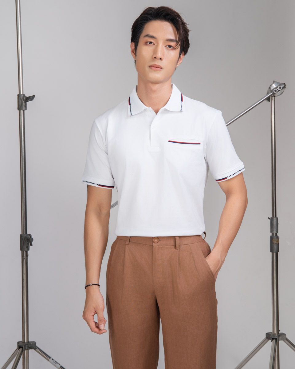 Áo Thun Nam Cotton Trắng