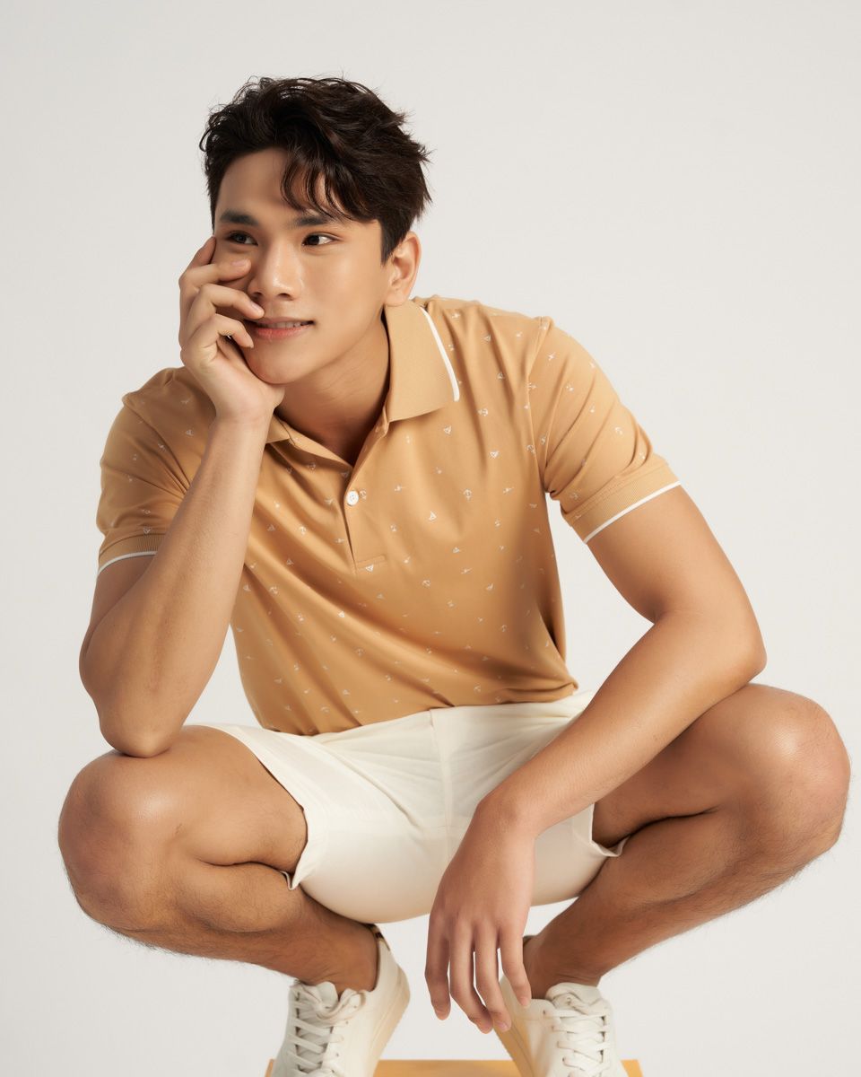 Áo Thun Nam Cotton Da Bò Họa Tiết Casual Menswear