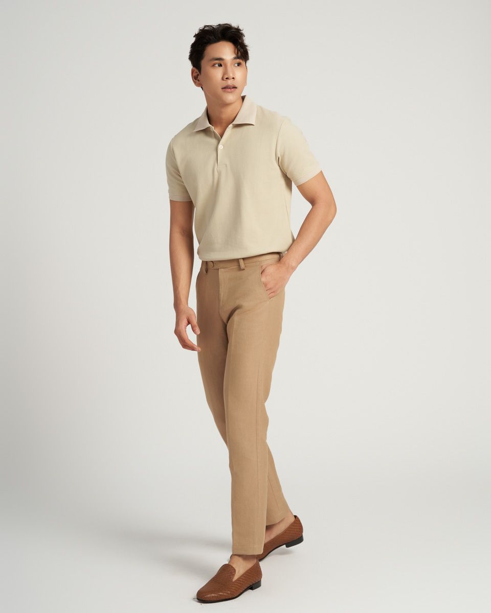 Áo Thun Nam Cotton Kem