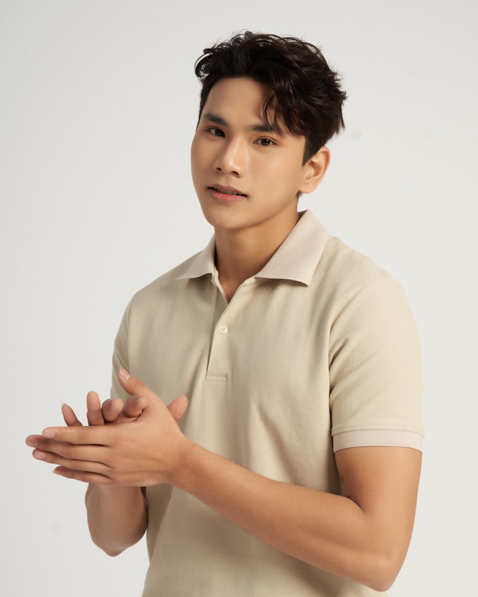 Áo Thun Nam Cotton Kem