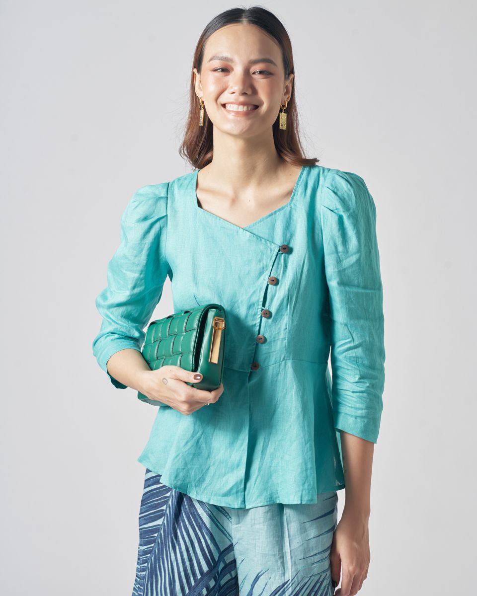 Quần Short Linen Xanh Lá Cọ