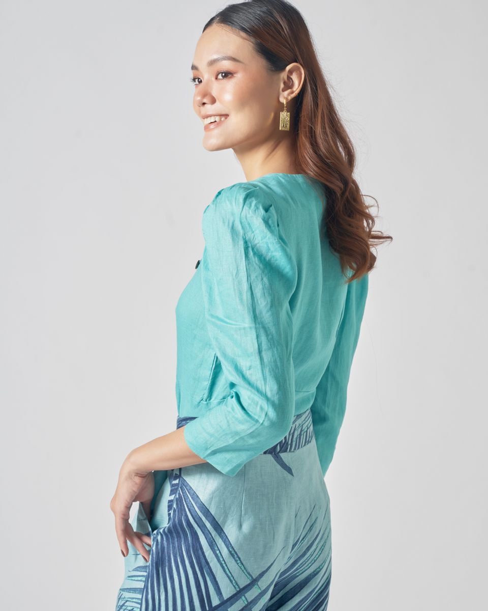 Quần Short Linen Xanh Lá Cọ