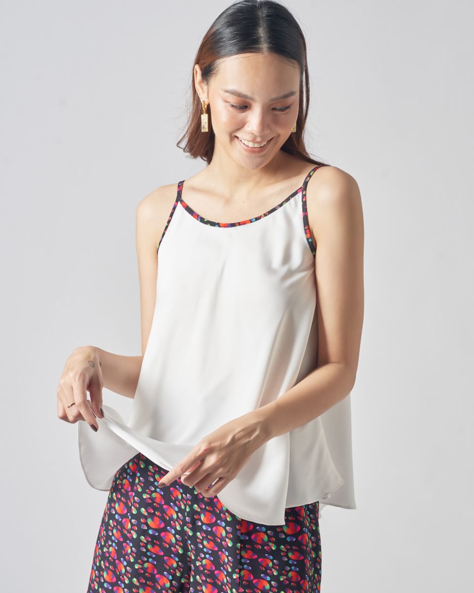 Áo Lụa 2 Dây Họa Tiết