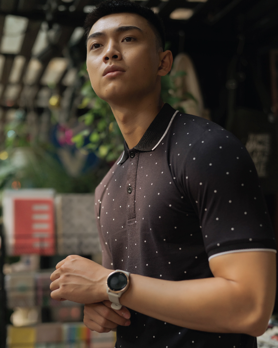 Áo Thun Nam F2 Cotton Có Cổ Họa Tiết TC367