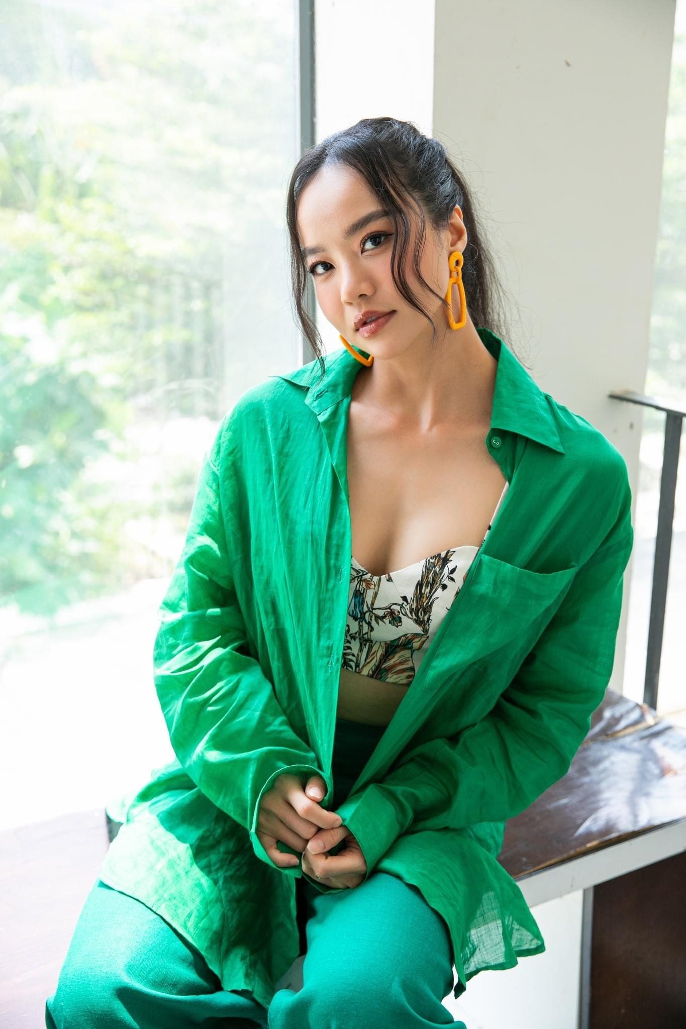Áo Sơ Mi Linen Xanh Lá De Soleil
