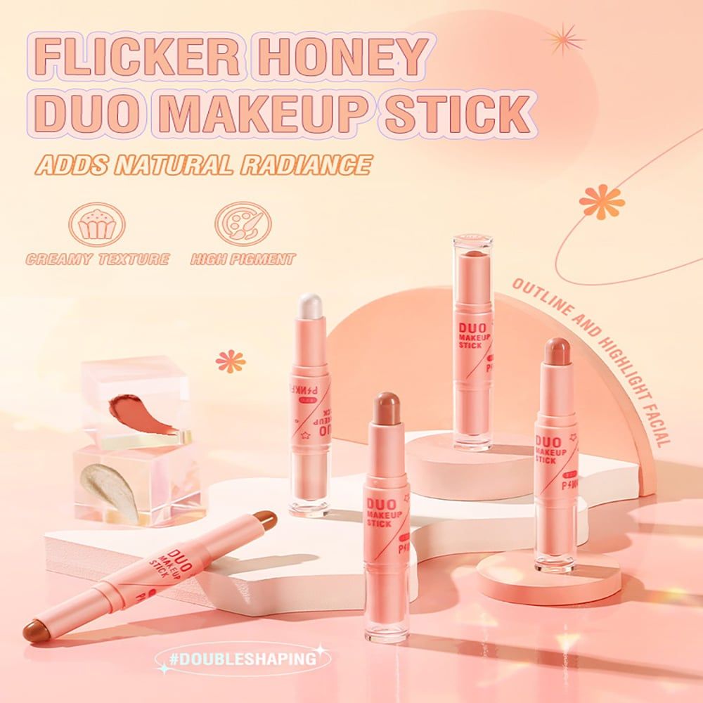  Thỏi kem bắt sáng và má hồng Pinkflash Duo Makeup Stick 2 trong 1 trang điểm dễ dàng tiện lợi 30g 