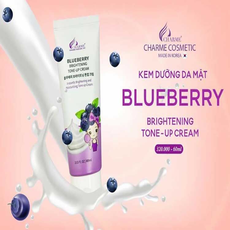  Kem dưỡng trắng hồng da Charme Blueberry Brightening Tone-Up Cream 60ml 