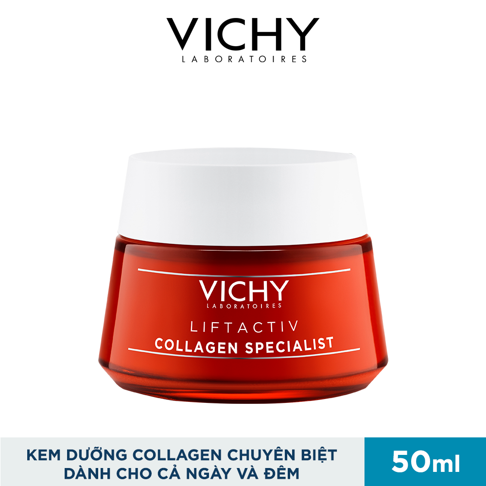  Kem Dưỡng Vichy Collagen Chuyên Biệt Dành Cho Cả Ngày Và Đêm Cải Thiện Dấu Hiệu Lão Hóa Do Thiếu Hụt Collagen 50ml 