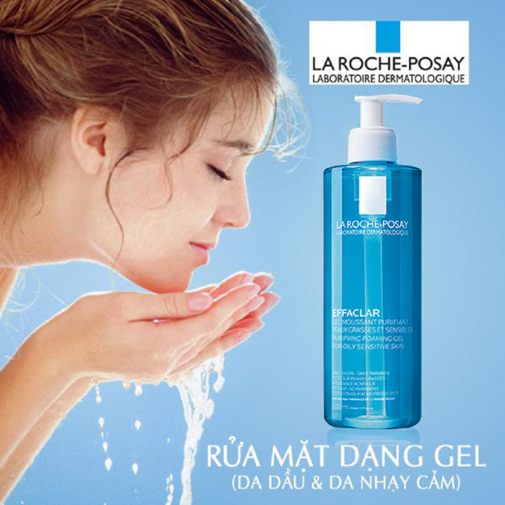  Gel Rửa Mặt Tạo Bọt Làm Sạch Dành Cho Da Dầu Nhạy Cảm La Roche Posay Effaclar Purifying Foaming Gel For Oily Sensitive Skin 400ml 