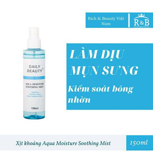  Xịt khoáng Dưỡng Ẩm Daily Beauty Aqua Moisture Soothing Mist 150ml 