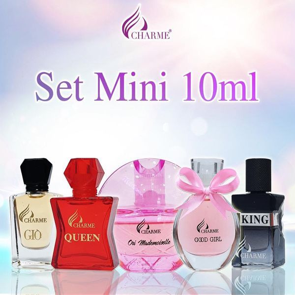 Set Nước Hoa Charme Mini Dạng Chấm (5 chai ngẫu nhiên x 10ml)